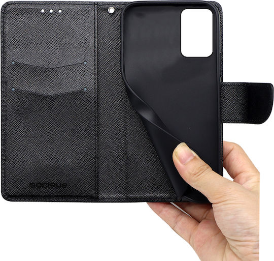 Sonique Trend Wallet Synthetic Leather / Silicone Black (Realme 10)