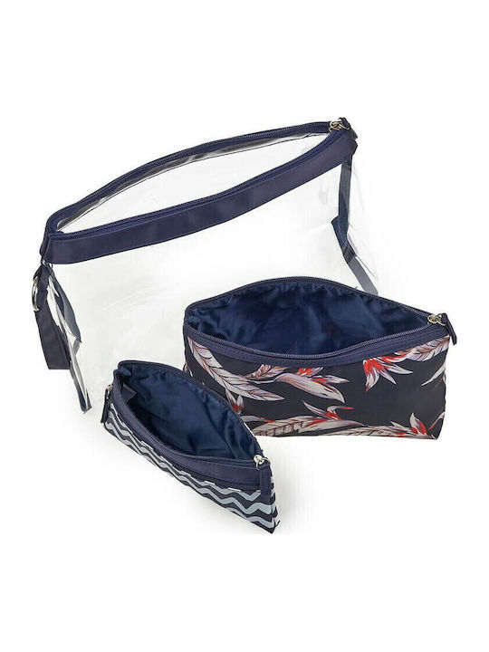 Set Toiletry Bag in Blue color 30cm