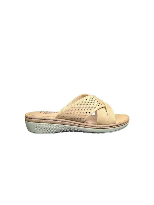 Parex Women's Flat Sandals Anatomic in Beige Color