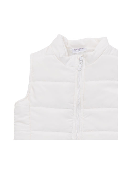 Trax Kids Quilted Jacket Sleeveless Off White