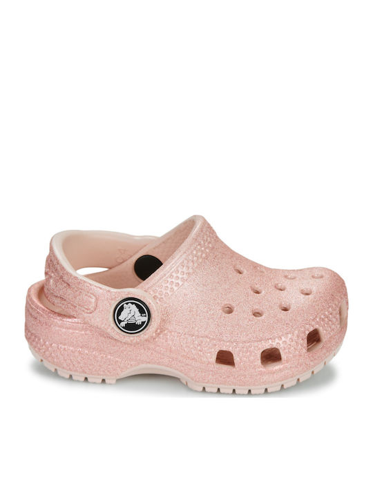 Classic Glitter Clog T Παιδικά Ανατομικά Σαμπό Θαλάσσης Ροζ