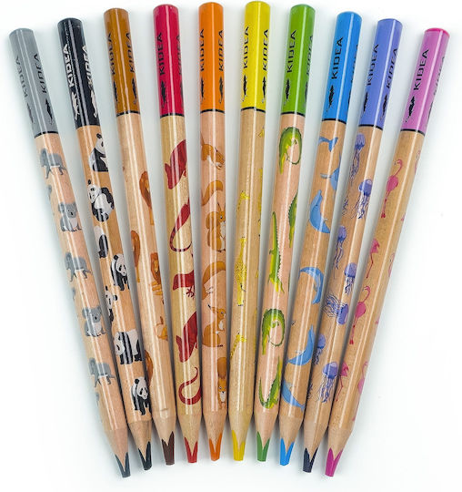Jumbo safari triangular crayons 10 colors Kidea