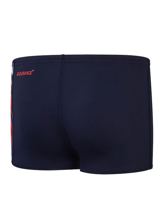 Speedo Digital Panel Aquashort Kids Swimwear Swim Shorts Black/red