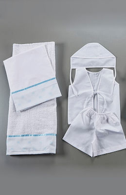 Nuova Vita Baptism Towel Set Λευκό