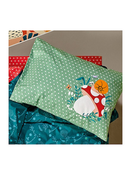 Kentia Troufa Kids Cotton Pillowcase Set 50x70cm Green