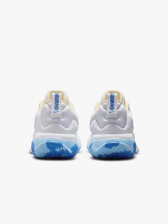 Giannis Immortality 3 Low Basketball Shoes White / Light Laser Orange / Soft Yellow / Light Photo Blue