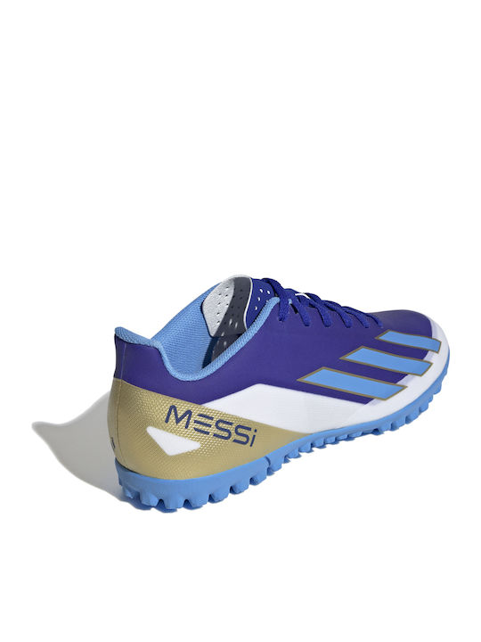 adidas X Crazyfast Club Messi Football Shoes with Molded Cleats Lucid Blue / Blue Burst / Cloud White