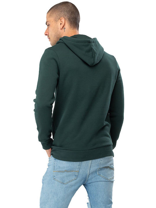 Hype Men's Sweatshirt with Hood and Pockets Forest/burgundy