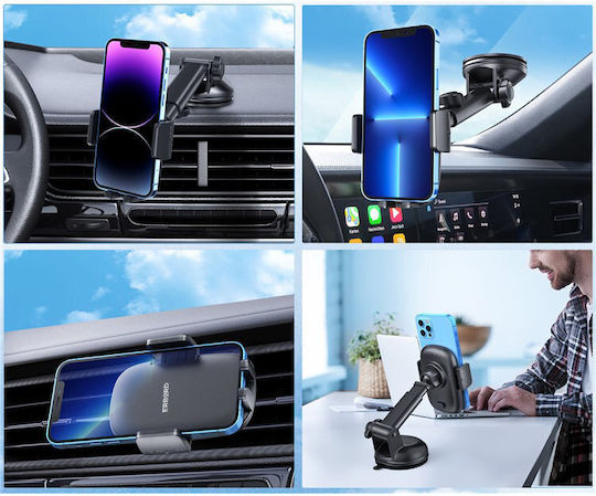 Erbord Erbord Handyhalterung Auto 4.43" - 7.31" mit verstellbaren Haken Schwarz