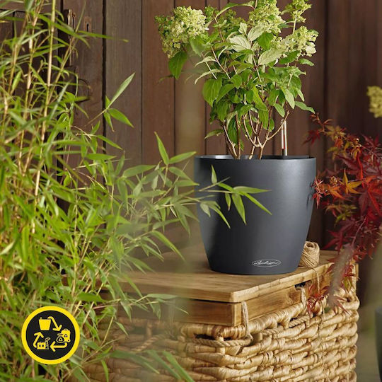 Lechuza Classico Eco Αυτοποτιζόμενη Γλάστρα Πλαστική Grey 42x42x39.5εκ.