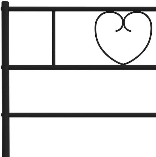 vidaXL Metal Bed Headboard Black 95x90cm