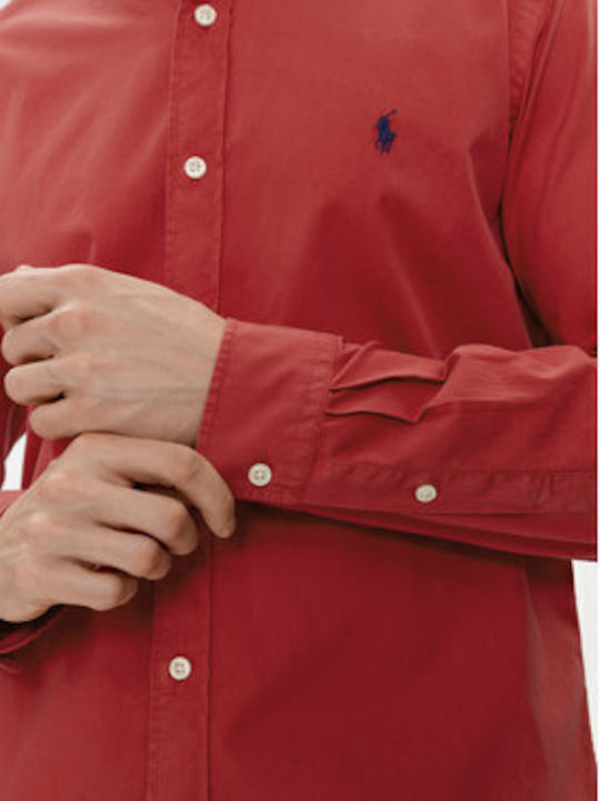 Ralph Lauren Men's Shirt Long Sleeve Red