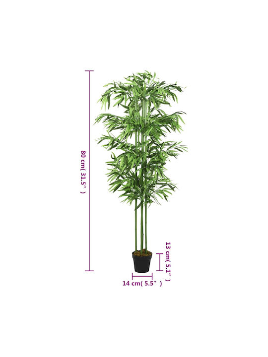 Artificial Plant in Pot Bamboo Green 80cm vidaXL