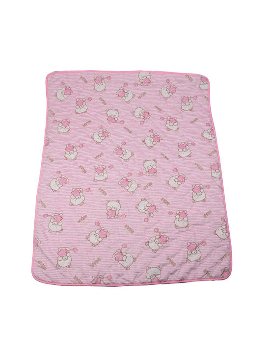 Kamtex Baby Κουβερτοπάπλωμα Ροζ 100x120cm 24-524-0