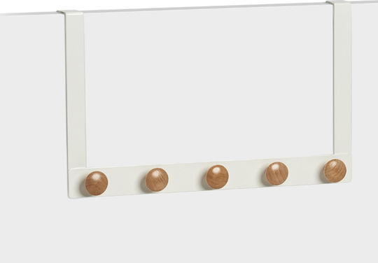 Zeller Agățătoare Pentru Uși 5 Locuri Metalică 41x5x25cm