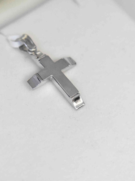 Men's White Gold Cross 14K with Chain