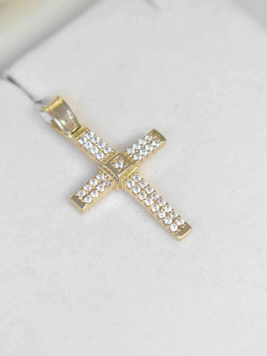 Дамски Златен Кръст 14K с Верижка