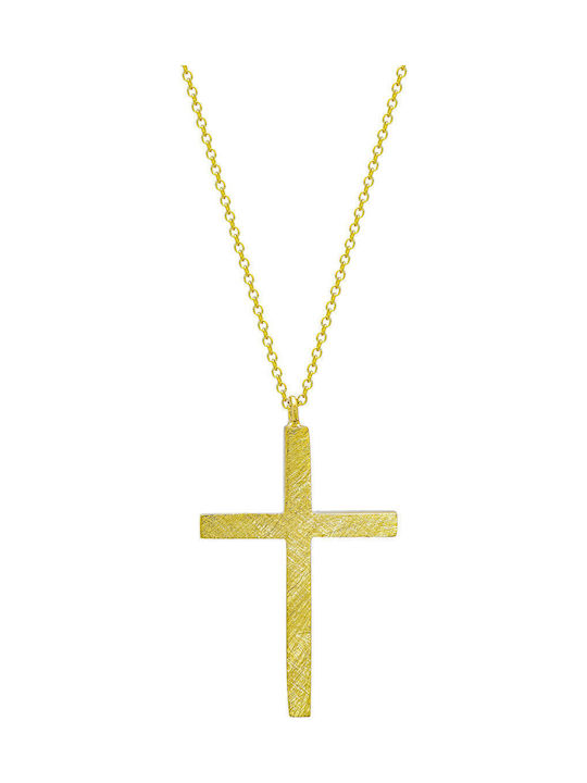 Kiriakos Gofas Women's Gold Cross 18K Double Sided with Chain