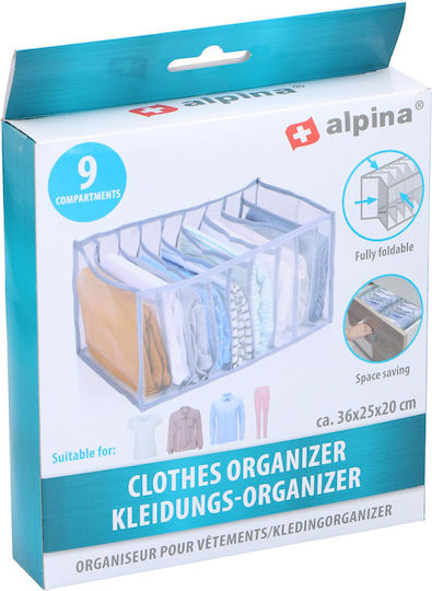 Alpina Appliances Текстил Калъф за Ризи в Сив Цвят 36x25x20см 1бр