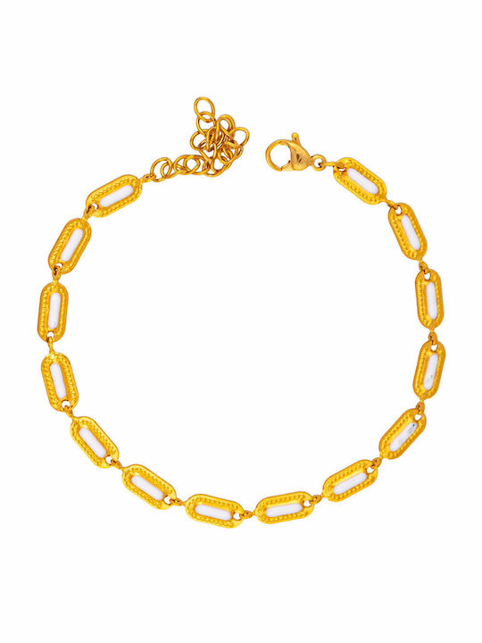 Excite-Fashion Bracelet Chain made of Steel Gold Plated