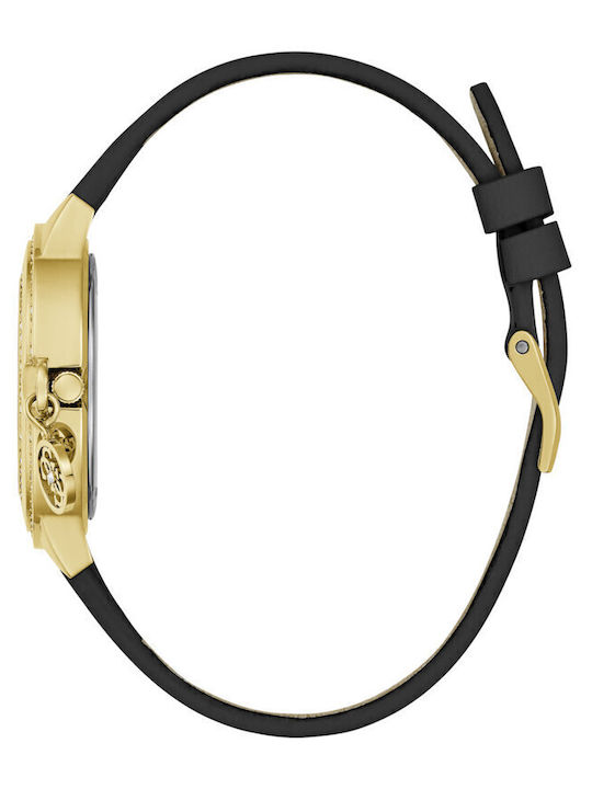 Guess Γυναικείο Ρολόι 34mm Μπαταρίας με Χρυσό Καουτσούκ Λουράκι