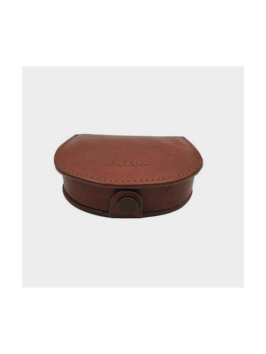 Lavor Men's Leather Coin Wallet Tabac Brown