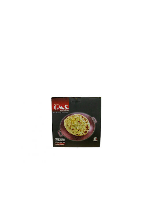 OMS Collection Wok Granit Din Aluminiu Cu Capac Cu Acoperire Din Piatră