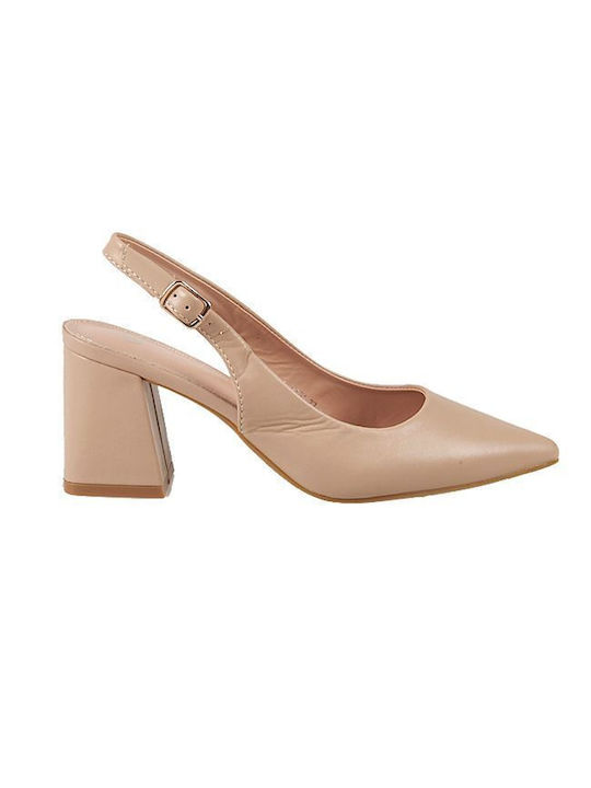 Elenross Beige Medium Heels