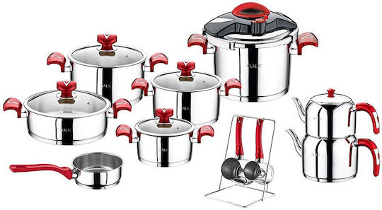 OMS Collection Edelstahl Kochgeschirr-Set 18 Teile