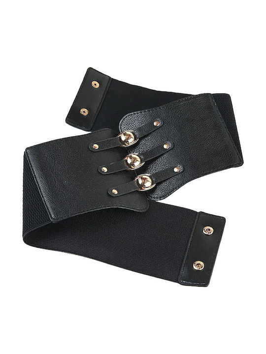 Elastisch Damen Gürtel Schwarz