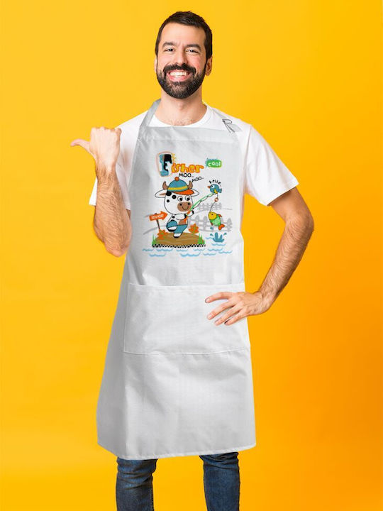 Koupakoupa Ο Μικρός Ψαράς Waterproof Apron White