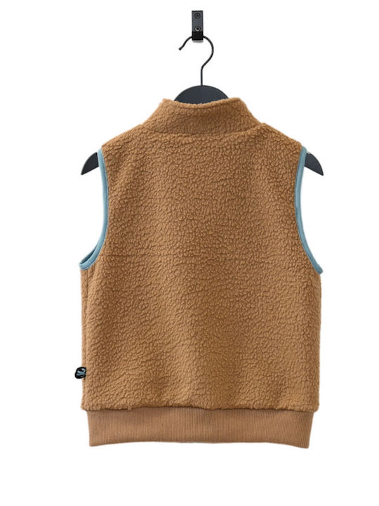 Ducksday Kids Vest Fleece Brown