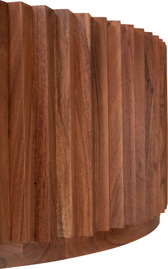 Кръгла Централна Кафе Маса Sedge от Масивно Дърво Акация 2 Бройки Ш90xД90xВ50см