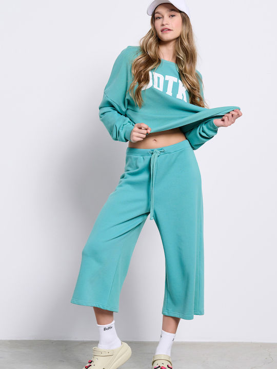 Pantaloni de Trening Larg Turcoaz