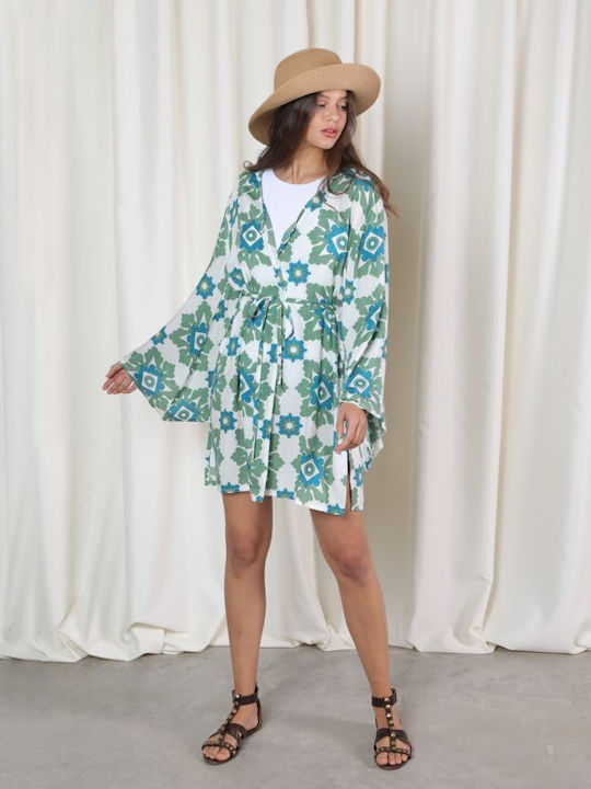 Damen Kimono Mehrfarbig