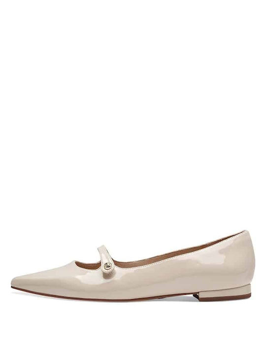 Tamaris Synthetic Leather Ballerinas Beige