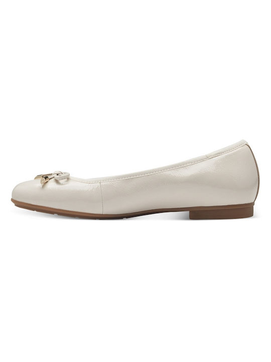 Tamaris Leather Ballerinas Beige