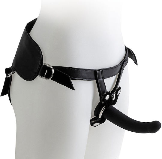 Kiotos Virgite Strapless Strap On με Dildo σε Μαύρο Χρώμα 3τμχ