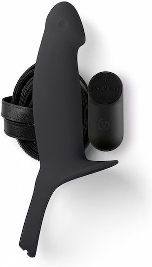 Virgite Strapless Strap On with Dildo with Vibration in Black Color