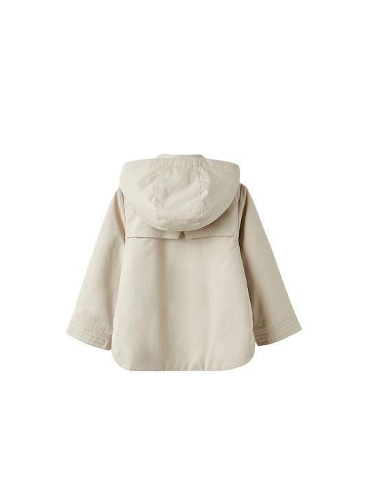 Zippy Kids Casual Jacket with Hood Beige Light