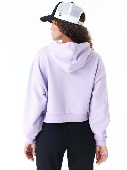 New Era Women's Cropped Hooded Sweatshirt Purple