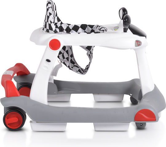 Cangaroo Chess Baby Walker with Music for 6+ Months Red