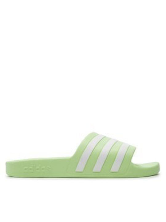 Adidas Men's Slides Green Regular Fit