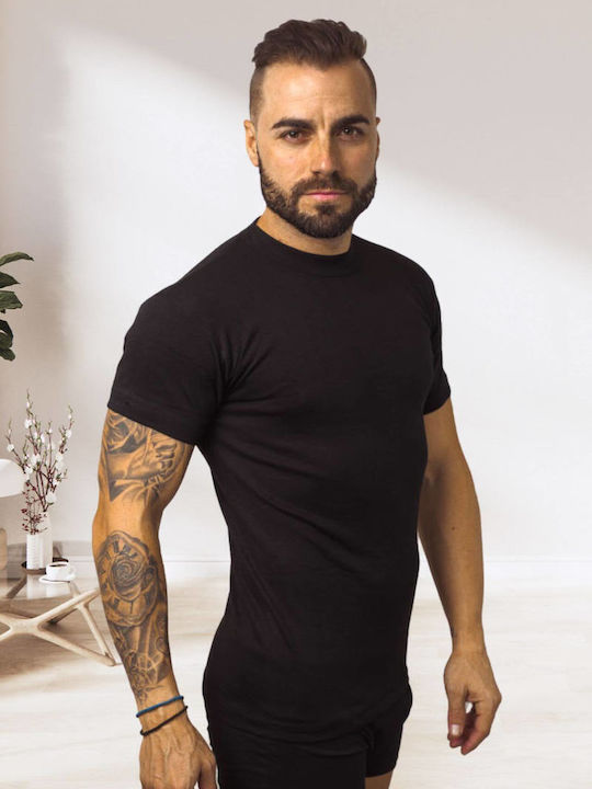 Ανδρικές Φανέλες Κοντομάνικες μαύρο 2Pack