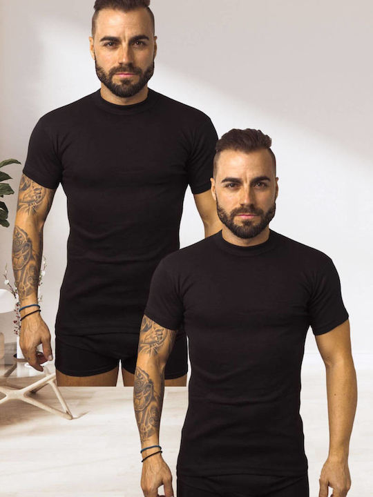 Ανδρικές Φανέλες Κοντομάνικες μαύρο 2Pack