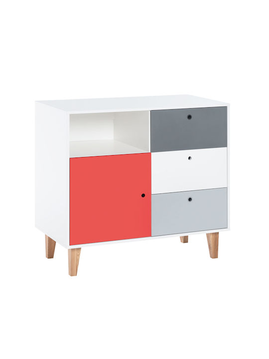 Comoda Pentru Copii Albă Cu 3 Sertare 103x55x96.5cm
