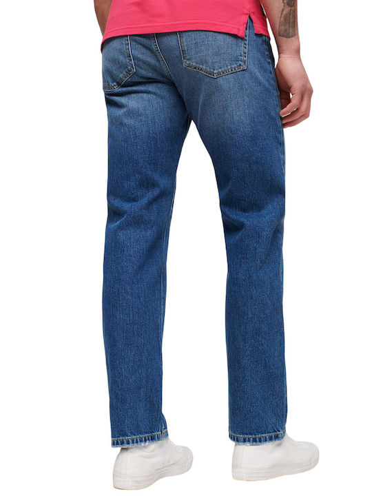 Superdry D1 Ovin Vintage Pantaloni de Bărbați din Jean în Linie Dreaptă Blue
