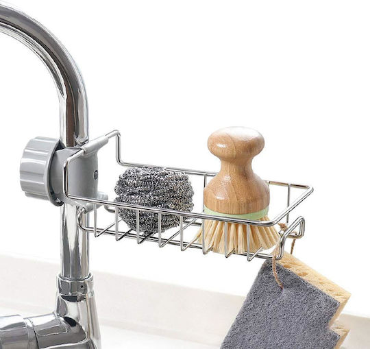 Zola Küchenspülen-Organisatoren Schwamm-Halter aus Metall Grau 17x10x5cm