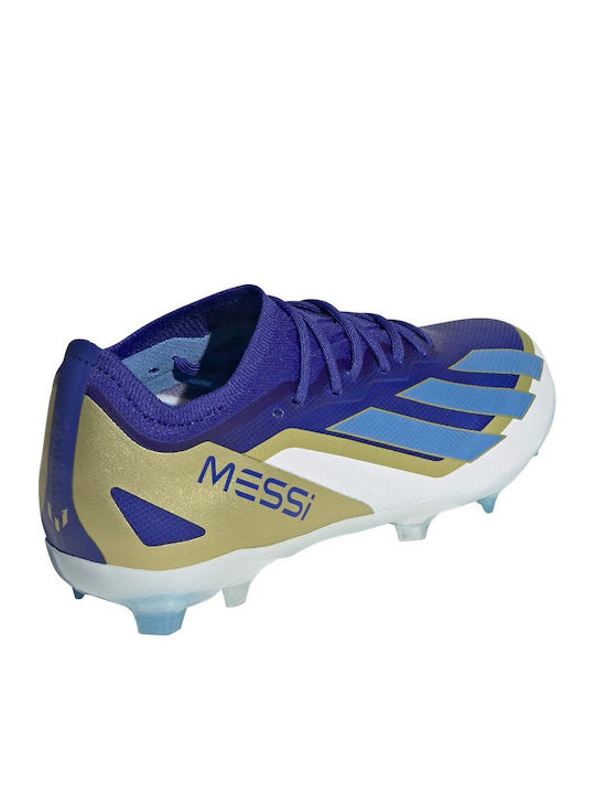 adidas X Crazyfast Messi Elite Football Shoes with Cleats Lucid Blue / Blue Burst / Cloud White