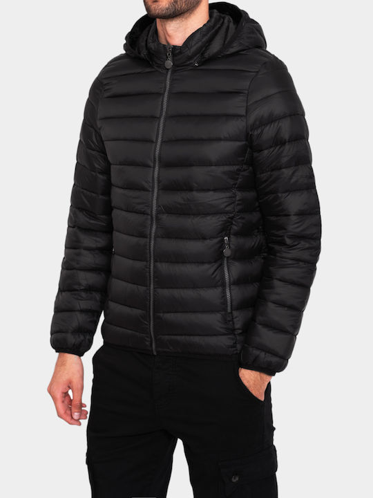 3Guys Men's Winter Puffer Jacket BLACK